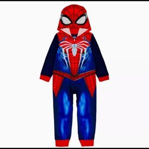 NEW Marvel Spider-Man Kids' Hooded Non Footed Blanket Sleeper Size 6